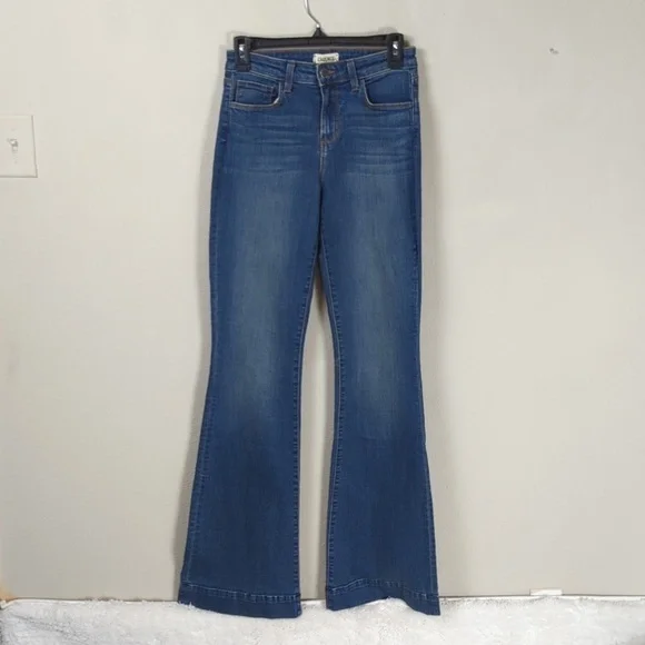 L'AGENCE Mid Rise Flare Jeans Womens 25 Blue Flare Jeans